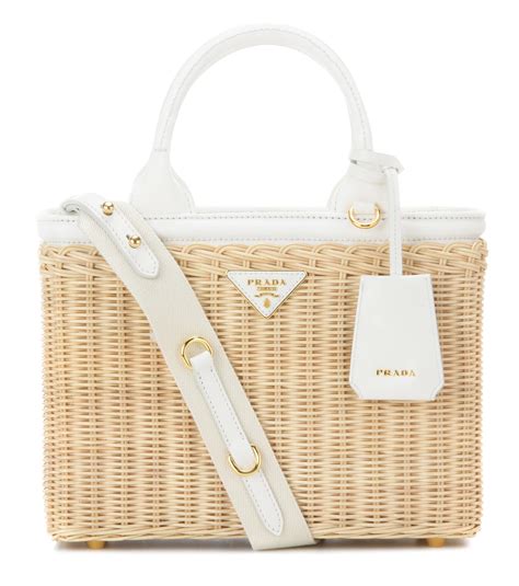 prada wicker tote bag.